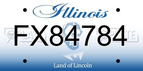 FX84784 Illinois License Plate