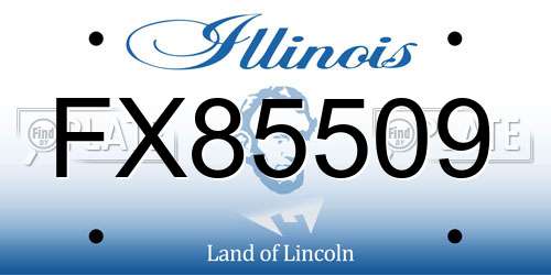 FX85509 Illinois License Plate