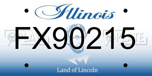 FX90215 Illinois License Plate