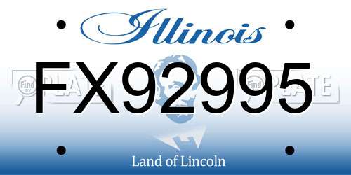 FX92995 Illinois License Plate