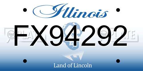 FX94292 Illinois License Plate