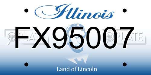 FX95007 Illinois License Plate