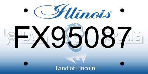FX95087 Illinois License Plate