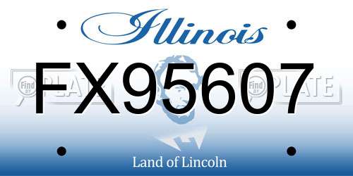 FX95607 Illinois License Plate