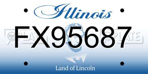 FX95687 Illinois License Plate