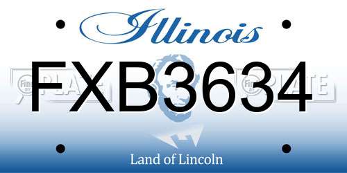 FXB3634 Illinois License Plate