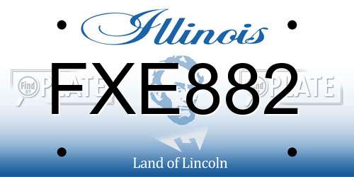 FXE882 Illinois License Plate