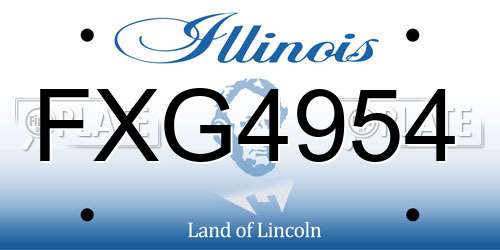 FXG4954 Illinois License Plate