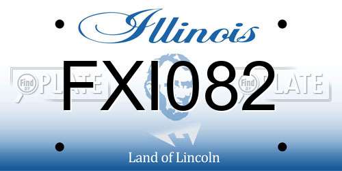 FXI082 Illinois License Plate