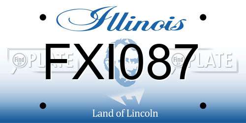 FXI087 Illinois License Plate