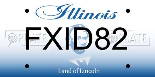 FXID82 Illinois License Plate
