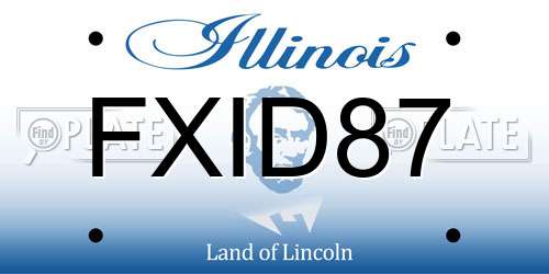 FXID87 Illinois License Plate