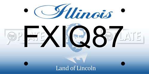 FXIQ87 Illinois License Plate