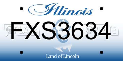 FXS3634 Illinois License Plate