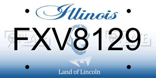FXV8129 Illinois License Plate