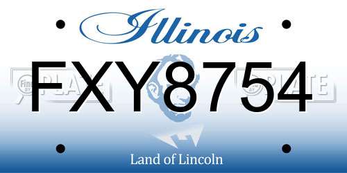 FXY8754 Illinois License Plate