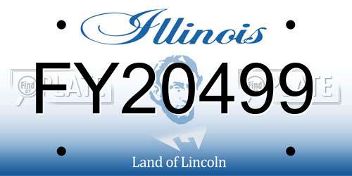 FY20499 Illinois License Plate