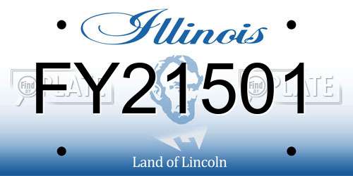 FY21501 Illinois License Plate