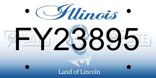 FY23895 Illinois License Plate