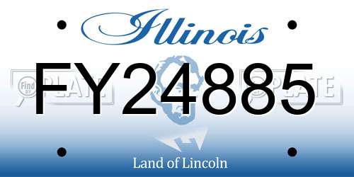 FY24885 Illinois License Plate