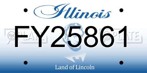 FY25861 Illinois License Plate