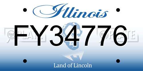 FY34776 Illinois License Plate