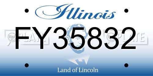 FY35832 Illinois License Plate