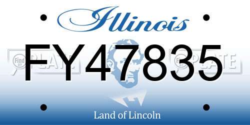 FY47835 Illinois License Plate
