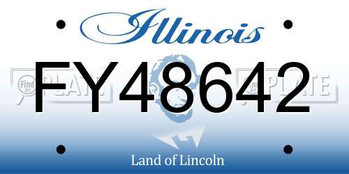 FY48642 Illinois License Plate