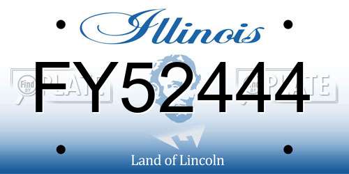 FY52444 Illinois License Plate