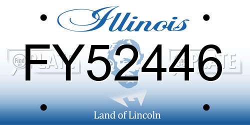 FY52446 Illinois License Plate