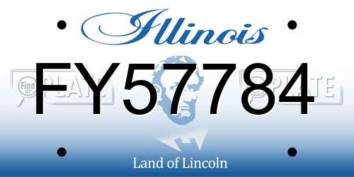 FY57784 Illinois License Plate