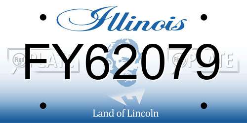 FY62079 Illinois License Plate