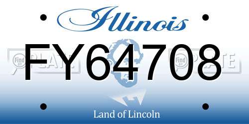 FY64708 Illinois License Plate