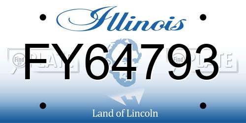 FY64793 Illinois License Plate