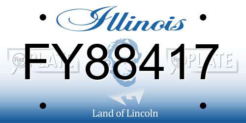 FY88417 Illinois License Plate