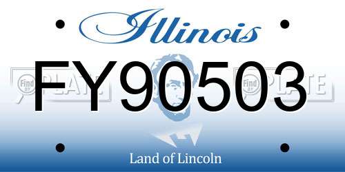FY90503 Illinois License Plate