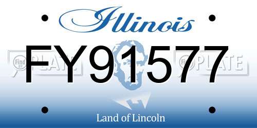 FY91577 Illinois License Plate