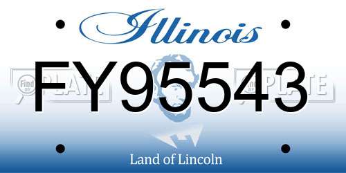 FY95543 Illinois License Plate