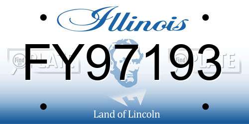 FY97193 Illinois License Plate