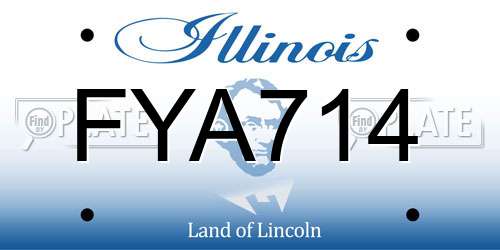 FYA714 Illinois License Plate