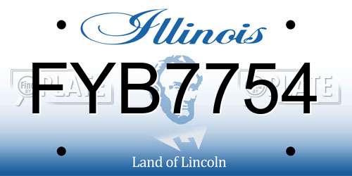 FYB7754 Illinois License Plate