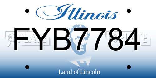 FYB7784 Illinois License Plate