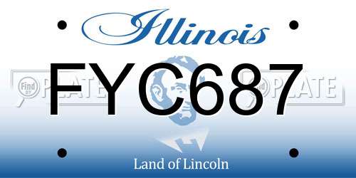 FYC687 Illinois License Plate