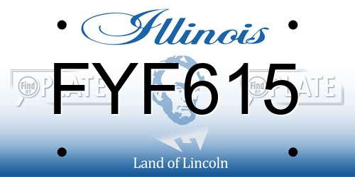 FYF615 Illinois License Plate