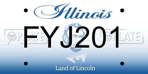 FYJ201 Illinois License Plate