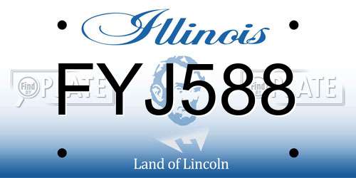 FYJ588 Illinois License Plate