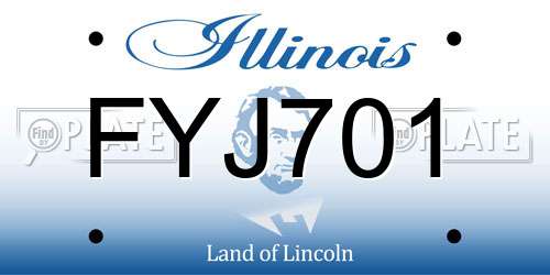 FYJ701 Illinois License Plate