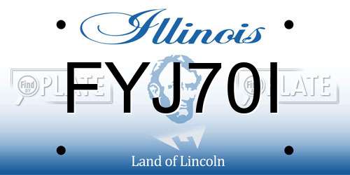 FYJ70I Illinois License Plate