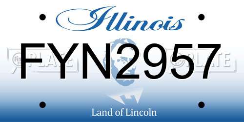 FYN2957 Illinois License Plate